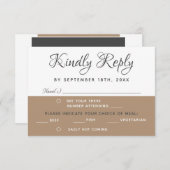 Modernes, einfaches Skript-UAWG-Menü RSVP Karte (Vorne/Hinten)