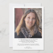 Modernes einfaches Skript Zwei Fotos Abschluss Ankündigung (Rückseite)