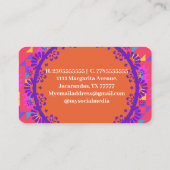 Modernes einfaches Spanisch Visitenkarte (Rückseite)