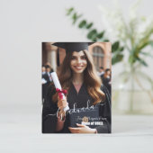 Modernes, einfaches Spanisches Foto Script Grad Ei Ankündigungspostkarte (Stehend Vorderseite)