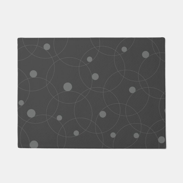 Modernes, einfaches, spielerisches, lustiges Kreis Fußmatte (Vorderseite)