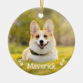 Modernes, einfaches, stilvolles Personalisiertes D Keramik Ornament (Vorne)