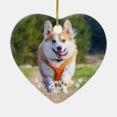 Modernes, einfaches, stilvolles Personalisiertes D Keramik Ornament (Hinten)