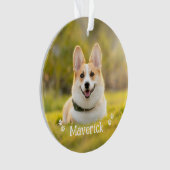 Modernes, einfaches, stilvolles Personalisiertes D Ornament (Vorderseite)