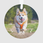 Modernes, einfaches, stilvolles Personalisiertes D Ornament (Rückseite)