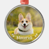 Modernes, einfaches, stilvolles Personalisiertes D Ornament Aus Metall (Vorne)