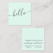 Modernes einfaches tadelloses graues stilvolles quadratische visitenkarte (Vorne/Hinten)