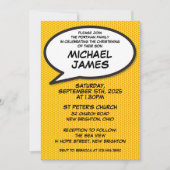 Modernes, einfaches Taufen zum Feiern von Spaß Com Einladung (Vorderseite)