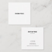 Modernes Einfaches Template Beruflich Elegant Luxu Quadratische Visitenkarte (Vorne/Hinten)