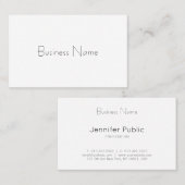 Modernes Einfaches Template Beruflich Elegant Tren Visitenkarte (Vorne/Hinten)