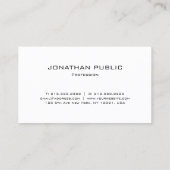 Modernes Einfaches Template Beruflich Semi Gloss Visitenkarte (Rückseite)