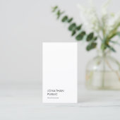 Modernes Einfaches Template Elegant Beruflich Visitenkarte (Stehend Vorderseite)