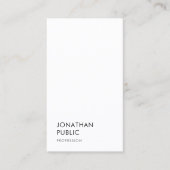 Modernes Einfaches Template Elegant Beruflich Visitenkarte (Vorderseite)