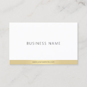 Modernes einfaches Template Elegant Gold White Tre Visitenkarte