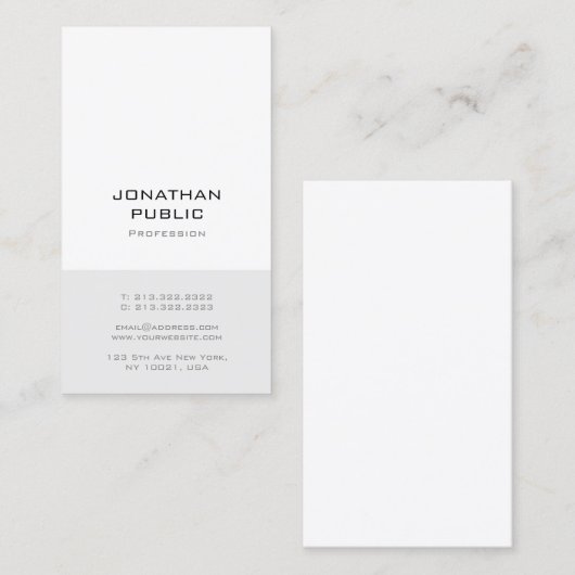 Modernes, einfaches Template Elegant Modernes, Ber Visitenkarte (Vorne/Hinten)