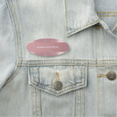 Modernes Einfaches Template Elegante Rose Namensschild (Beispiel)