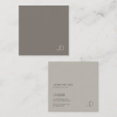 Modernes, einfaches Template für Monogram Quadratische Visitenkarte (Vorne/Hinten)