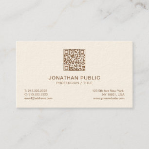 Modernes einfaches Template Luxus Signature Cream  Visitenkarte