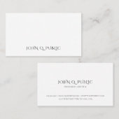 Modernes Einfaches Template Minimalistisch Berufli Visitenkarte (Vorne/Hinten)