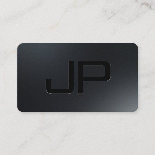 Modernes, einfaches Template Monogram Black Visitenkarte (Vorderseite)