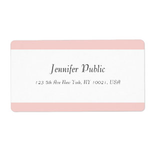 Modernes, einfaches Template Rosa Weiß elegant.