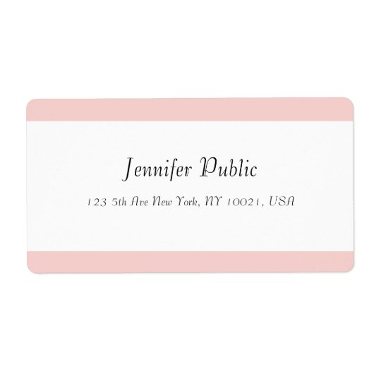 Modernes, einfaches Template Rosa Weiß elegant. (Vorne)