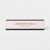 Modernes, einfaches Template Trendy Design Elegant Schreibtischnamensplakette (Vorderseite )