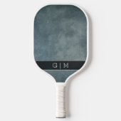 Modernes, einfaches, texturiertes Monogramm Pickleball Schläger (Vorderseite)