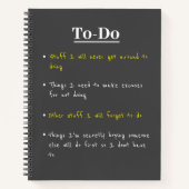 Modernes, einfaches To-Do-List-Notebook - bearbeit Notizblock (Vorderseite)