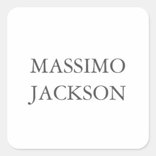 Modernes Einfaches Trendiges Minimalistisches Einf Quadratischer Aufkleber