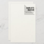 Modernes Einfaches Trendiges Minimalistisches Flac Briefpapier (Vorne/Hinten)