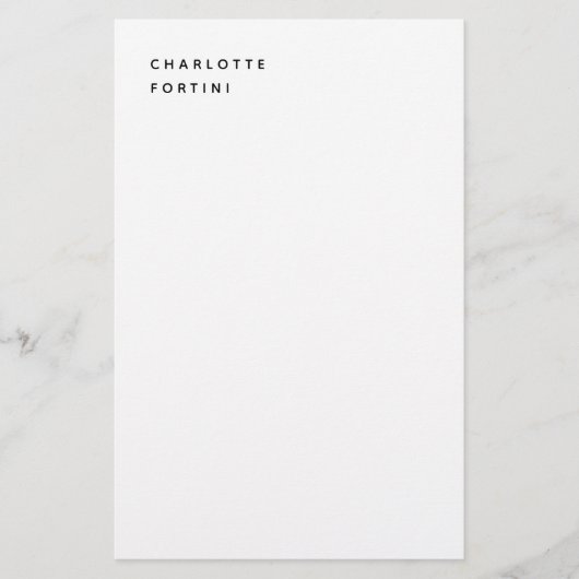 Modernes, einfaches trendy Minimalistisch Briefpapier (Vorderseite)
