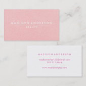 Modernes einfaches u. klassisches Schönheits-Rosa Visitenkarte (Vorne/Hinten)