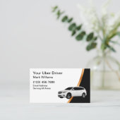 Modernes, einfaches Uber-Fahrerfahrten-Hailing Visitenkarte (Stehend Vorderseite)