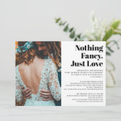 Modernes, einfaches und einfaches Liebe-Ehering-Fo Ankündigung (Stehend Vorderseite)