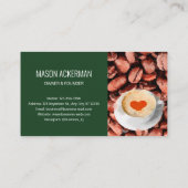 Modernes, einfaches und elegantes Café mit Kaffeeb Visitenkarte (Rückseite)