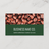 Modernes, einfaches und elegantes Café mit Kaffeeb Visitenkarte (Vorderseite)