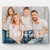 Modernes, einfaches und elegantes Foto mit Familie Fotoplatte (Vorderseite)