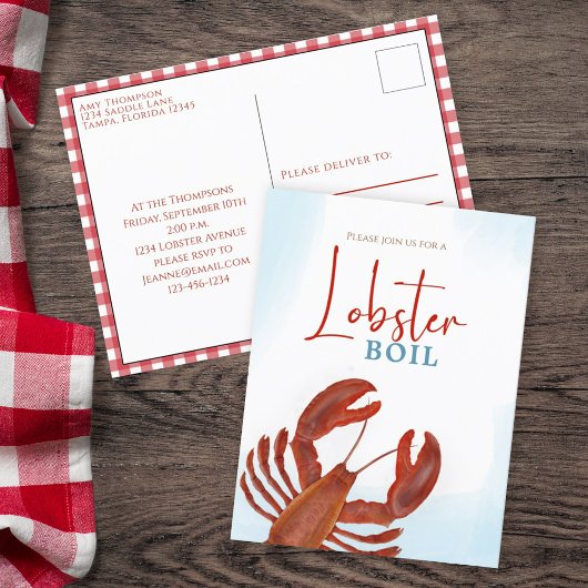 Modernes, einfaches und elegantes Restaurant Rote  Postkarte