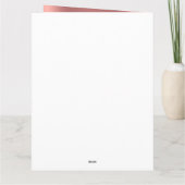 Modernes, einfaches und individuelles Gold Pink Karte (Rückseite)