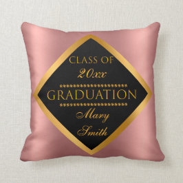 Modernes, einfaches und individuelles Gold Pink Kissen