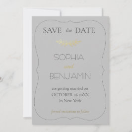 Modernes, einfaches und Minimalistisches Hochzeitg Save The Date