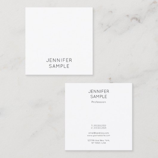 Modernes, einfaches und Minimalistisches Template Quadratische Visitenkarte (Vorne/Hinten)