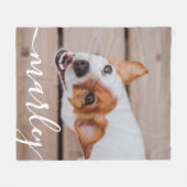 Modernes, einfaches und spielerisches Foto Fleecedecke (Vorderseite (Horizontal))