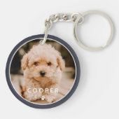 Modernes, einfaches und spielerisches Foto mit sch Schlüsselanhänger (Rückseite)