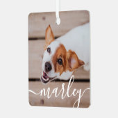 Modernes, einfaches und spielerisches Foto Ornament Aus Metall (Vorderseite links)