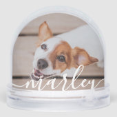 Modernes, einfaches und spielerisches Foto Schneekugeln (Rückseite)