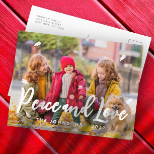 Modernes, einfaches und spielerisches Grußspiel Fo Feiertagspostkarte