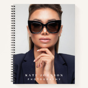 Modernes, einfaches Unternehmen für Minimal-Foto-F Notizblock