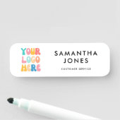 Modernes, einfaches Unternehmen Ihr Logo hier Mita Namensschild (Beispiel)